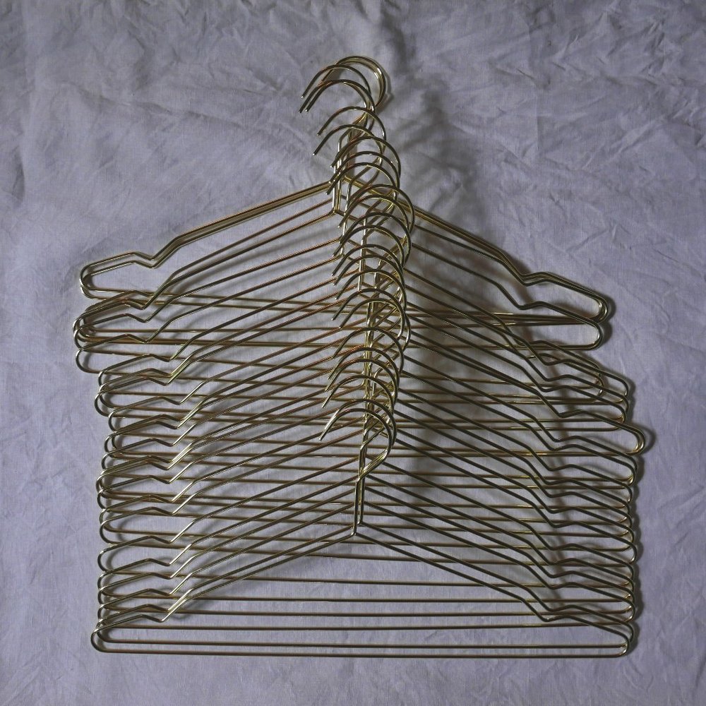 25 Gold Metal Clothes Hangers
